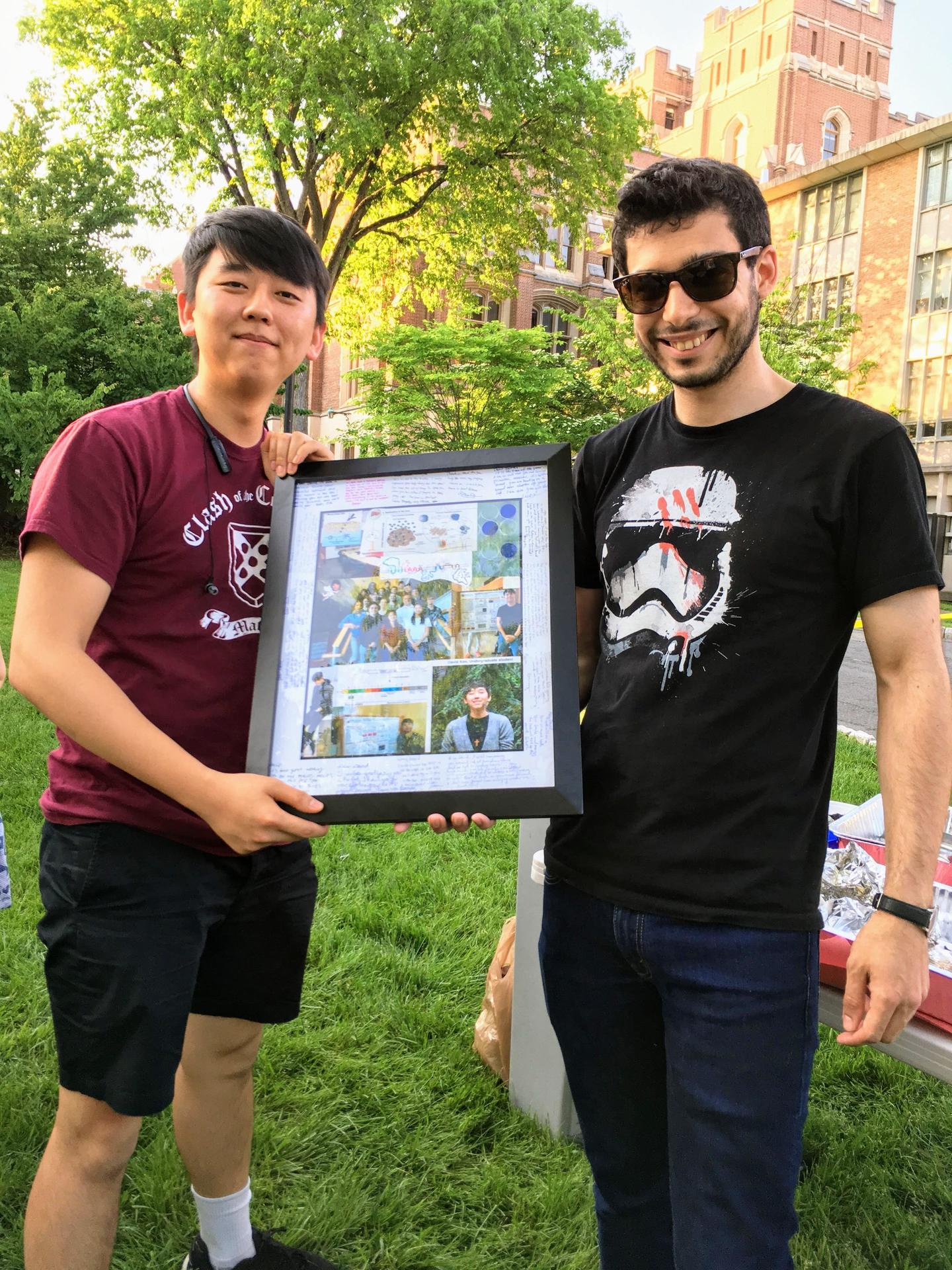 David with his mentor Florian