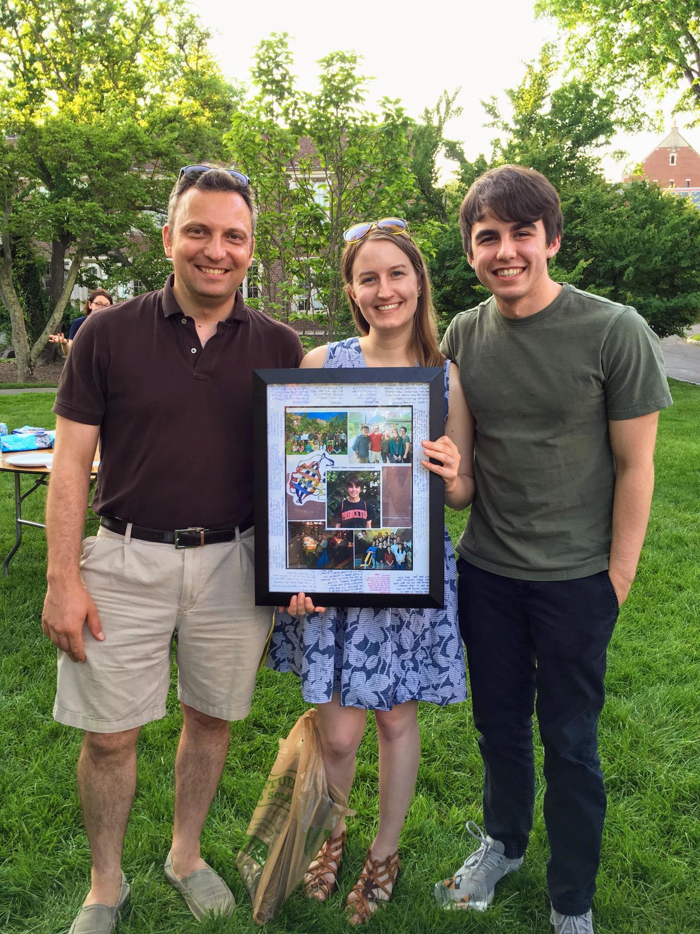 Alex, Metodi, and his mentor Jenna